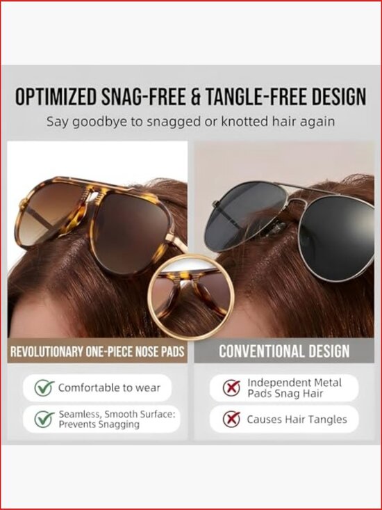 Oversized Square Aviator Sunglasses - Retro 70s Gold Metal Shades UV Protection